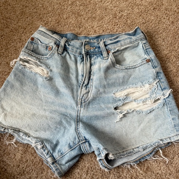 American Eagle Outfitters Women's Light Blue Denim Shorts - Picture 2 of 6